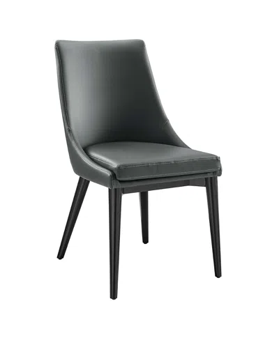 Modway Viscount Vinyl Dining Chair In Black