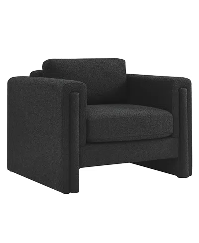 Modway Visible Boucle Fabric Armchair In Black