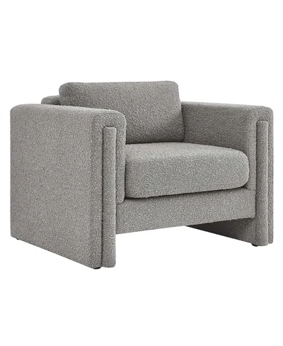 Modway Visible Boucle Fabric Armchair In Gray