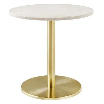 Modway Viva Pedestal End Table In White