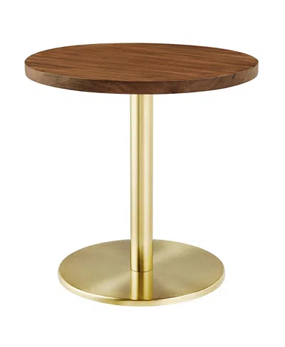 Modway Viva Round Acacia Wood Side Table In Multi
