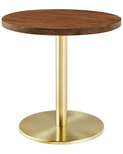 Modway Viva Round Acacia Wood Side Table In Multi