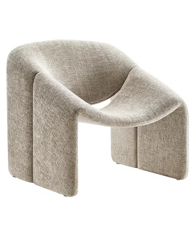 Modway Vivi Chenille Upholstered Accent Chair In Brown