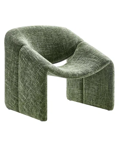 Modway Vivi Chenille Upholstered Accent Chair In Green