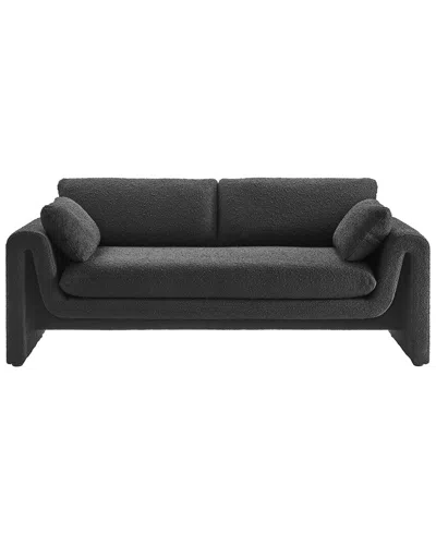 Modway Waverly Boucle Fabric Sofa In Black
