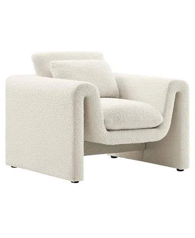 Modway Waverly Boucle Upholstered Armchair In White