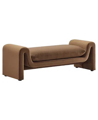 Modway Waverly Performance Velvet Bench In Brown