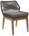 Modway Wellspring Outdoor Patio Teak Wood Dining Chair In Grey