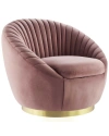 MODWAY MODWAY WHIRR TUFTED PERFORMANCE VELVET SWIVEL CHAIR