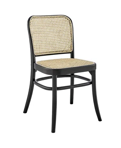 Modway Winona Wood Dining Side Chair In Black