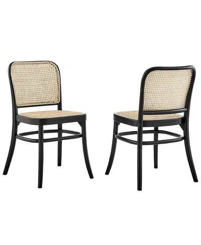 Modway Winona Wood Dining Side Chair, Set Of 2 In Brown