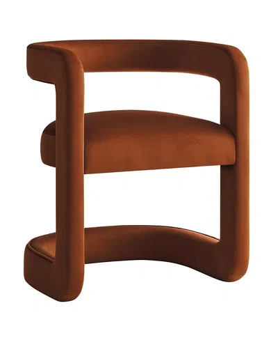 Modway Winslow Barrel Performance Velvet Dining Chair In Brown