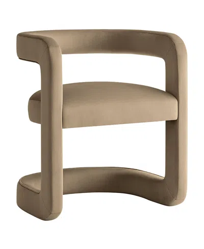 Modway Winslow Barrel Performance Velvet Dining Chair In Brown