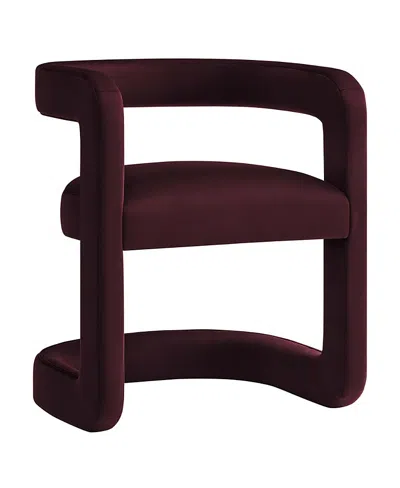 Modway Winslow Barrel Performance Velvet Dining Chair In Purple