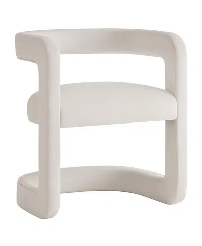 Modway Winslow Barrel Performance Velvet Dining Chair In White
