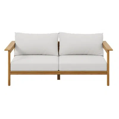 Modway Wren Outdoor Patio Teak Wood Sofa In Natural In Sail