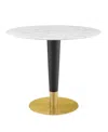 Modway Zinque 36 Artificial Marble Dining Table In Multi