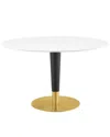 Modway Zinque 47 Dining Table In Gold