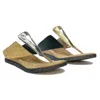 Modzori Grazia Reversible Sandal In Tan/black In Multi