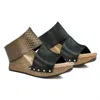Modzori Virginia Reversible Sandal In Snake/black In Black