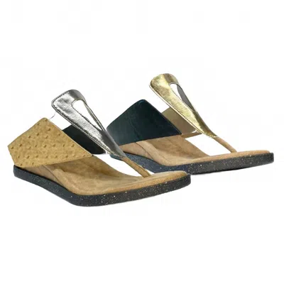 Modzori Women's Grazia Reversible Sandal In Tan/black In Multi