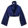 Moe Women's Indigo Blue Silk Bolero Reversible In Blue