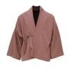 Moe Women's Pink / Red Plum/ Rose Wool Jacket Reversible In Brown