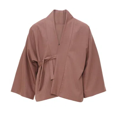 Moe Women's Pink Rose Wool Jacket Reversible