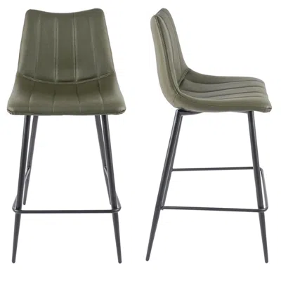 Moe's Furniture Alibi Counter Stool Dark Green - Set Of Two