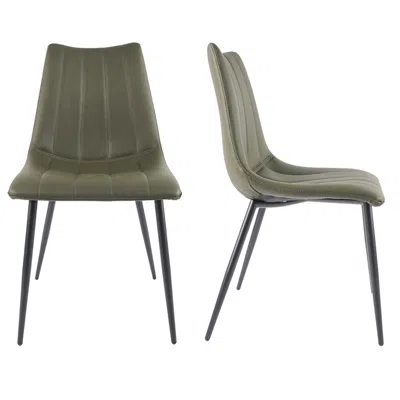 Moe's Furniture Alibi Dining Chair Dark Green - Set Of Two