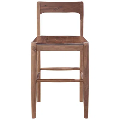 Moe's Furniture Owing Counter Stool Walnut Brown