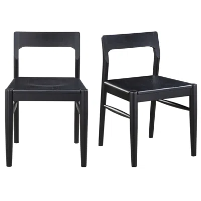 Moe's Furniture Owing Dining Chair Black - Set Of Two