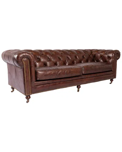 Moe's Home Collection Birmingham Sofa Brown In Blue