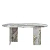 Moe's Home Collection Celia Oval Dining Table, Green Onyx In Green