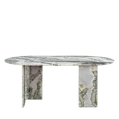 Moe's Home Collection Celia Oval Dining Table, Green Onyx