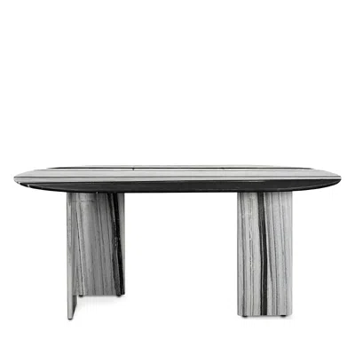 Moe's Home Collection Celia Oval Dining Table, Panda Marble In Gray