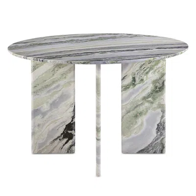 Moe's Home Collection Celia Round Dining Table, Green Onyx In Gray