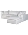 Moe's Home Collection Clay Lounge Modular Sectional In White