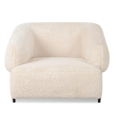 Moe's Home Collection Devlin Faux Fur Lounge Chair In Brown