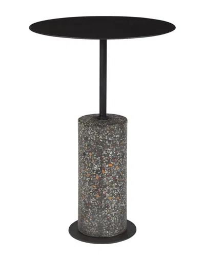 Moe's Home Collection Lillith Terrazzo Circular Side Table In Black