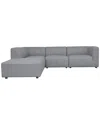 Moe's Home Collection Lyric Dream Left-facing Modular Sectional In Grey