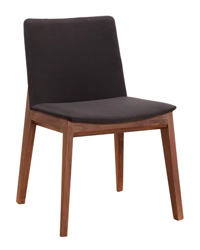 Moe's Home Collection Set Of 2 Deco Dining Chairs In Black