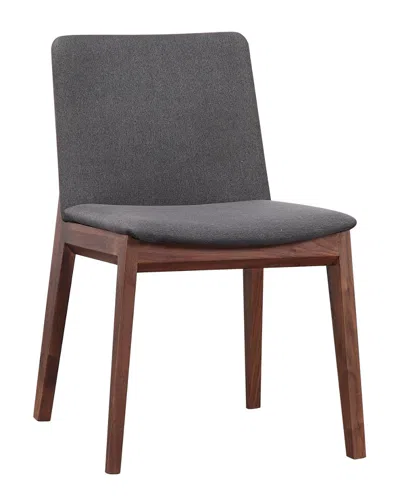 Moe's Home Collection Set Of 2 Deco Dining Chairs In - Black
