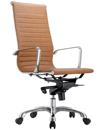 Moe's Home Collection Studio High Back Office Chair In Brown