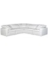 Moe's Home Collection Terra Condo Classic Left-facing Modular Sectional In White
