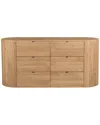 Moe's Home Collection Theo 6-drawer Dresser In Beige