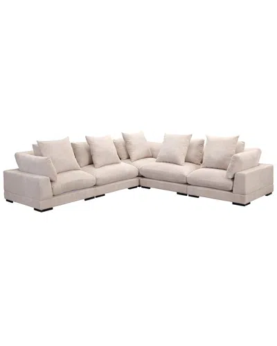 Moe's Home Collection Tumble Classic Left-facing Modular Sectional In Brown