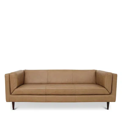 Moe's Home Collection Woods Leather Sofa In Brown