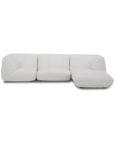 Moe's Home Collection Zeppelin Lounge Modular Sectional In White
