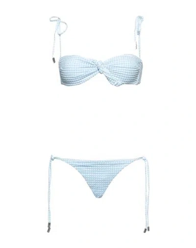 Moeva Woman Bikini Sky Blue Size 8 Polyamide, Elastane